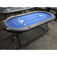 96&quot; Professional Fold Away Poker Table with (Blue Speed Felt )